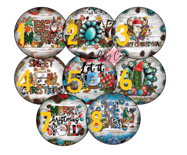 Western Christmas Cardstock Rounds
