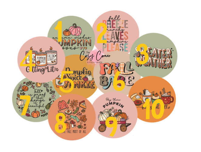 Fall Cardstock rounds