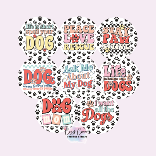 Dog Cardstock rounds