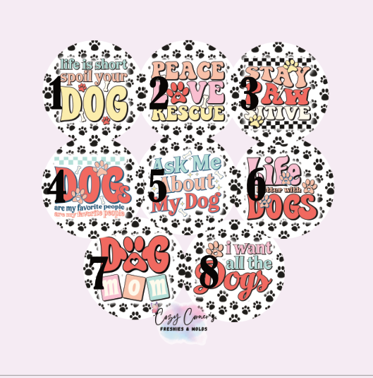 Dog Cardstock rounds