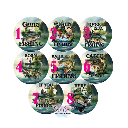 Fishing Cardstock rounds