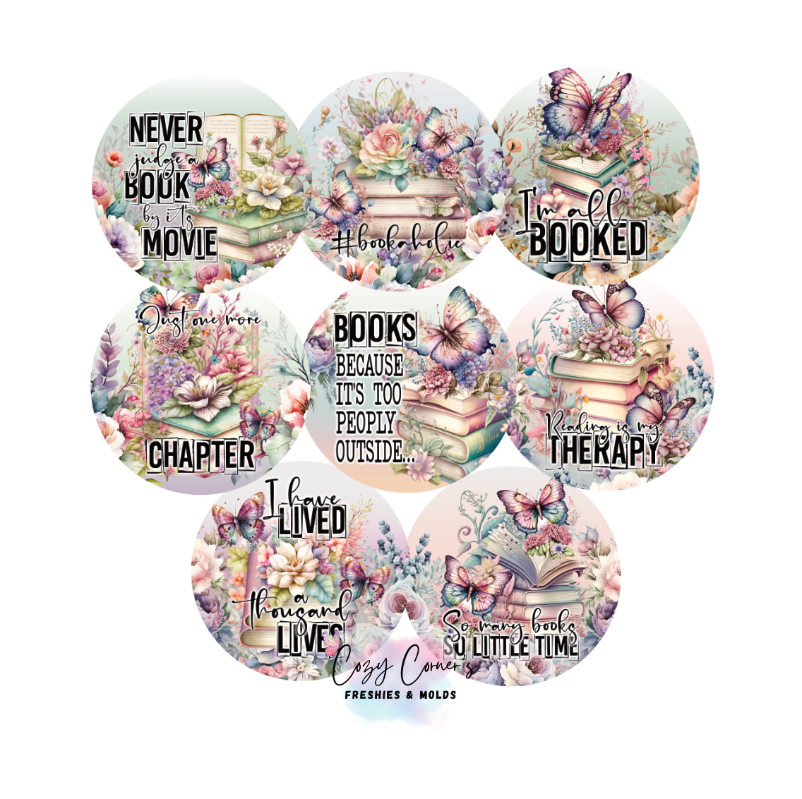 Books Cardstock rounds