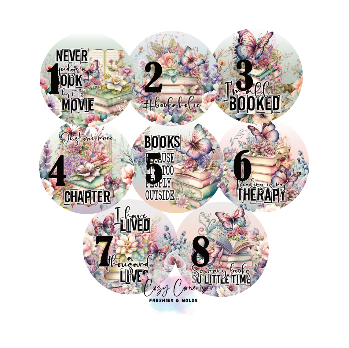 Books Cardstock rounds