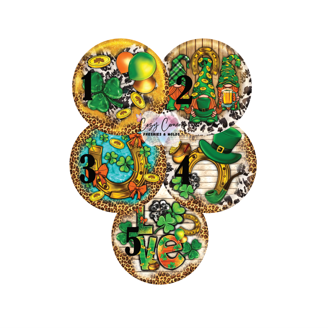 St Patrick's Day Cardstock rounds