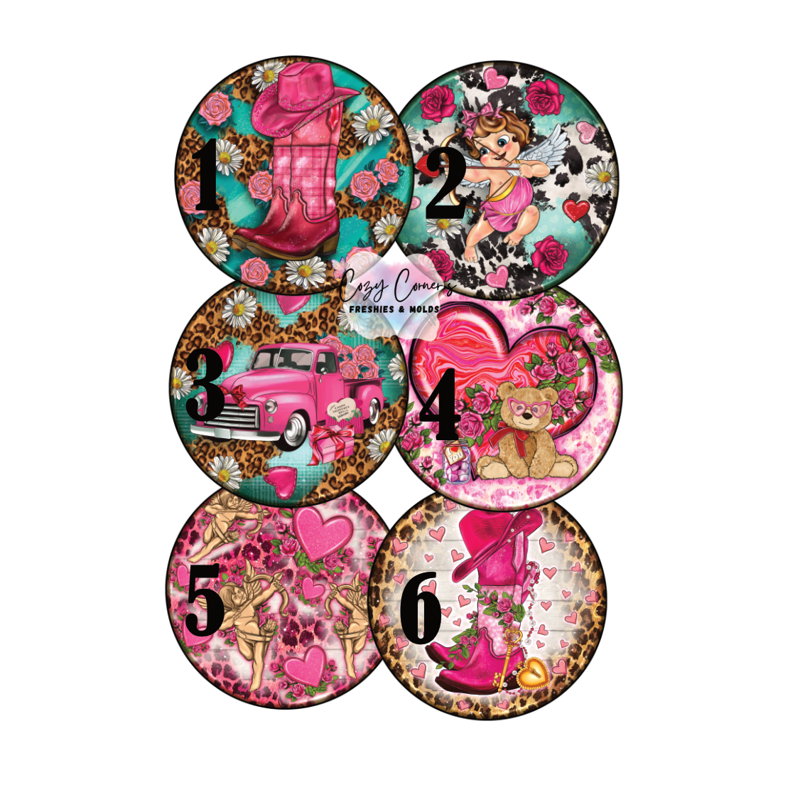 Valentine's Day Cardstock rounds