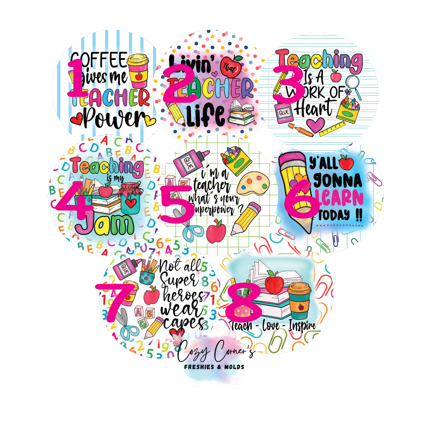 Teacher Cardstock rounds