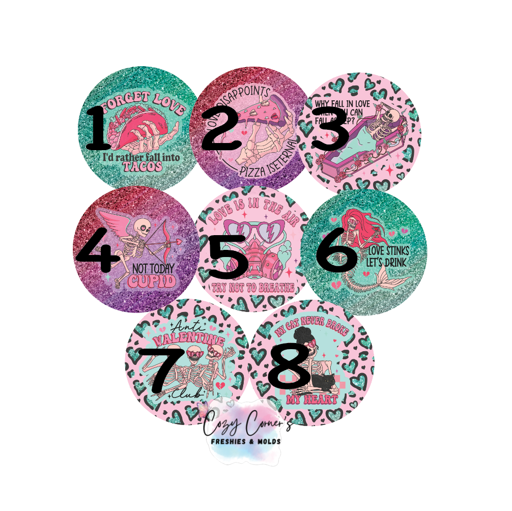 Anti Valentine Cardstock rounds