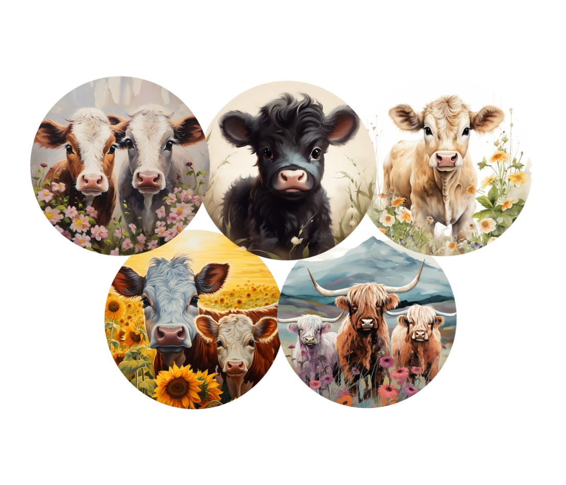 The ultimate Cow Variety Pack Cardstock rounds