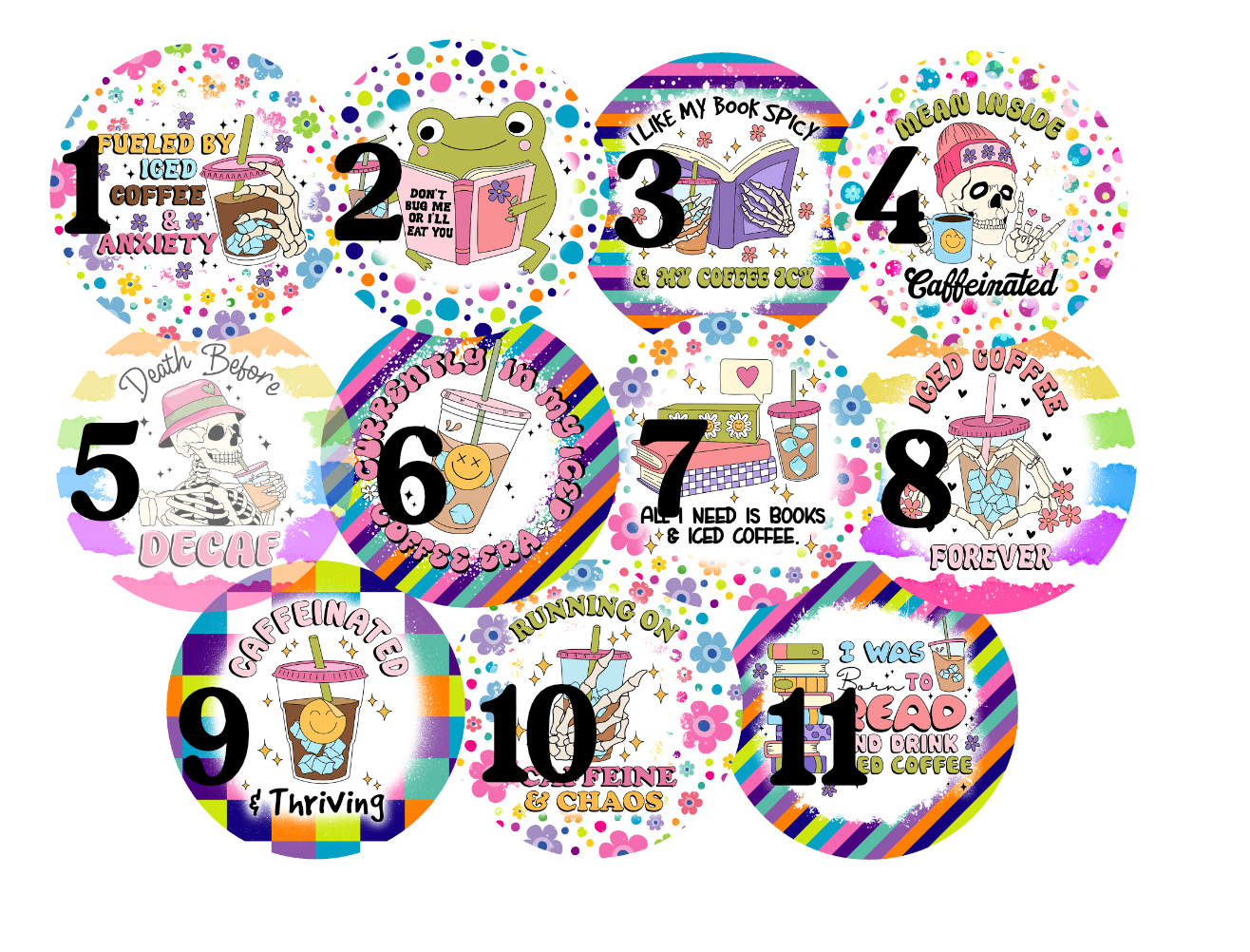 Coffee Cardstock rounds