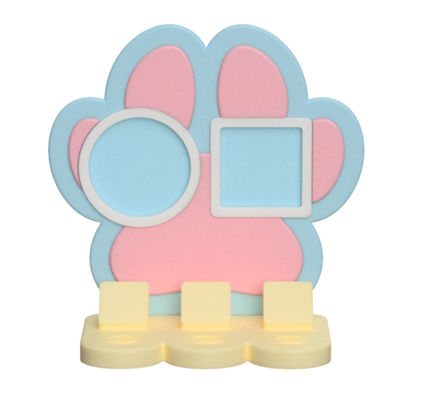 Dog Paw NFC Stand- 2 Frames- (Design your NFC stand- You Choose base type)