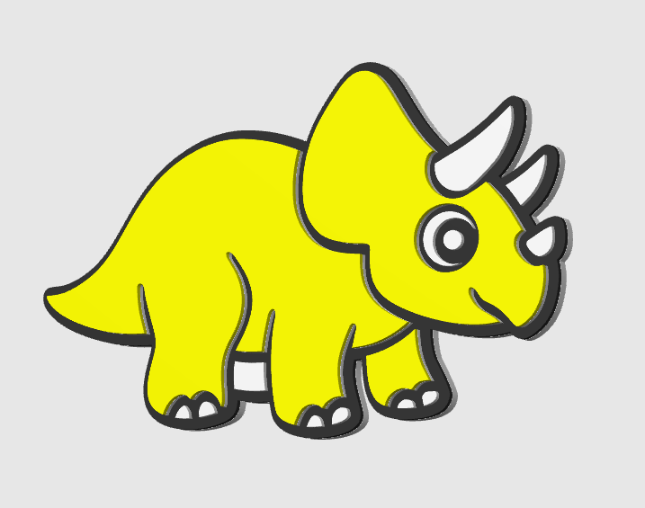 Triceratops Dino Embellishment