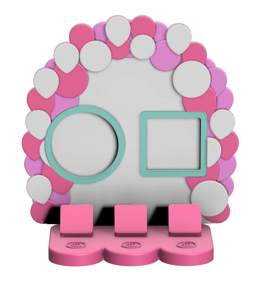 Balloon Arch NFC Stand- 2 Frames- circle/square (Design your NFC stand- You Choose base type)
