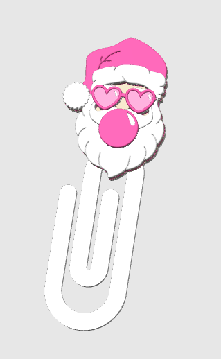 Sassy Santa paper clip/Book mark