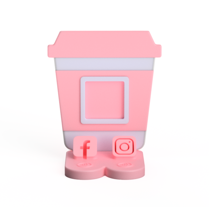 Coffee NFC Stand- 1 Frame/square- (Design your NFC stand- You Choose base type)