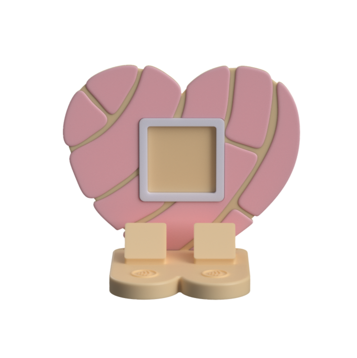 Concha Heart NFC Stand- 1 Frame/square- (Design your NFC stand- You Choose base type)