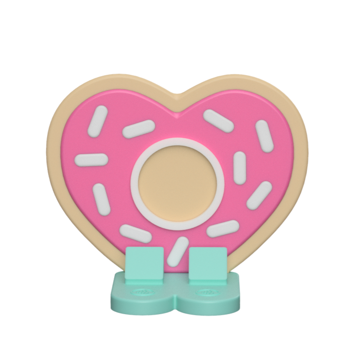 Heart Cookie NFC Stand- 1 Frame- (Design your NFC stand- You Choose base type)