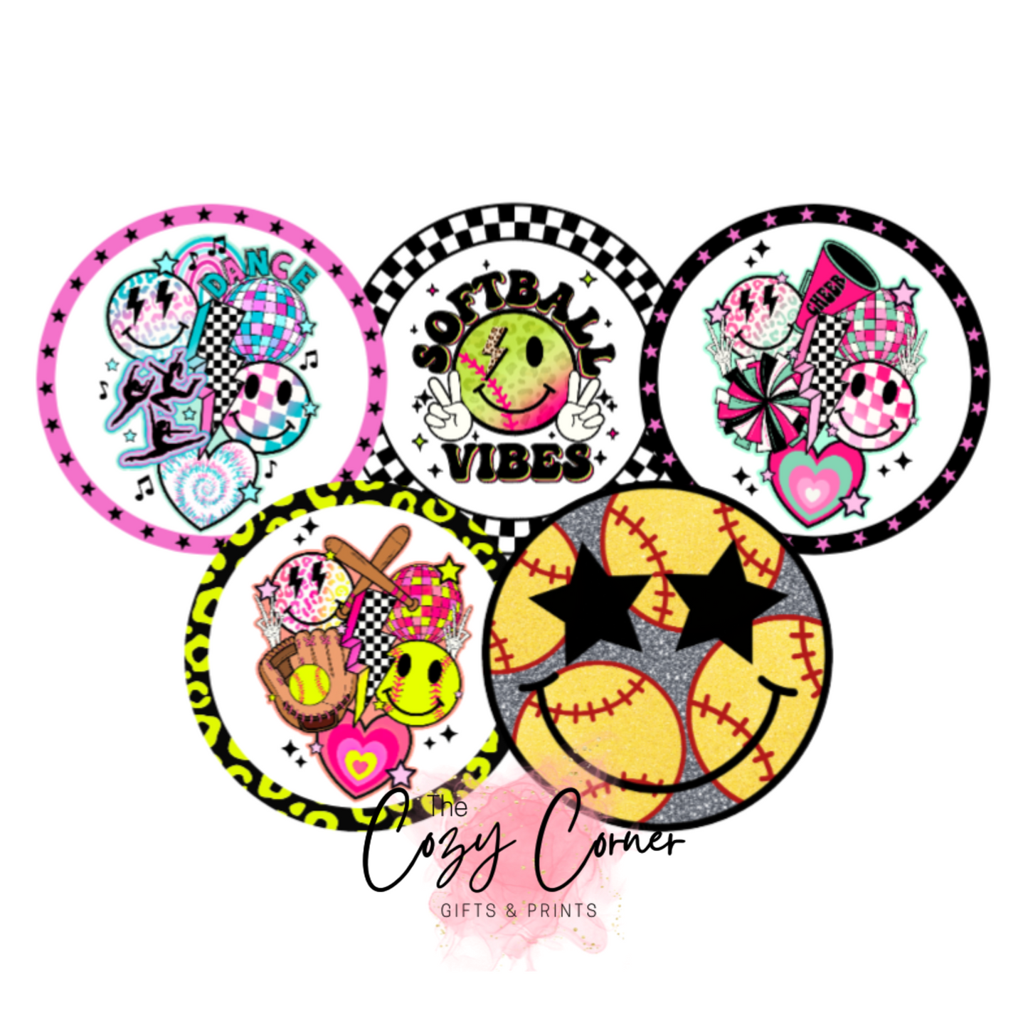 Dance/Cheer/Softball Cardstock rounds