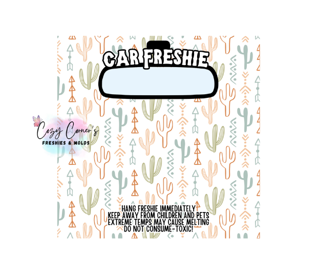 Cactus Freshie Bag Insert (3 Size options) Set of 10