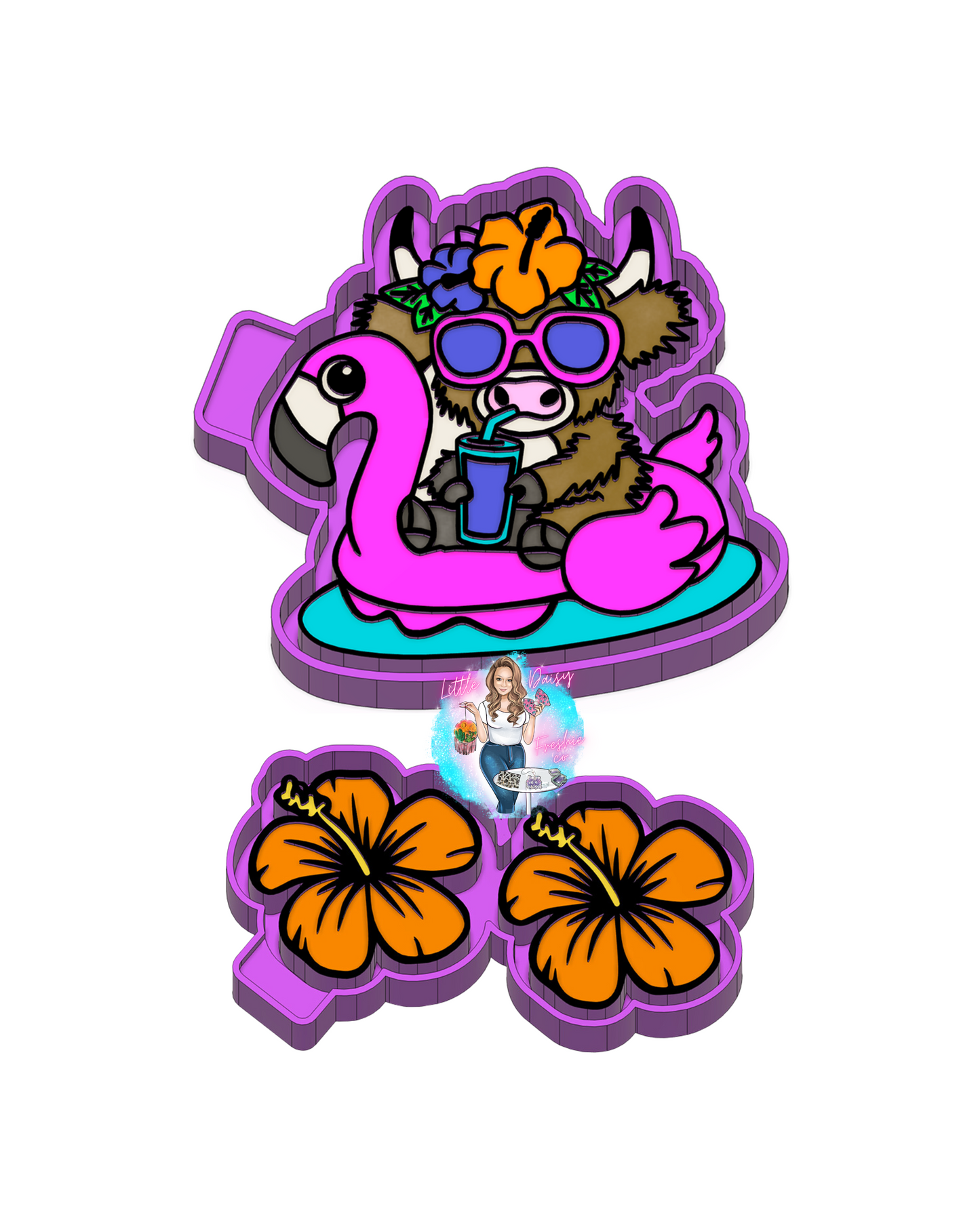 Highland Freshie mold and Vent Clips