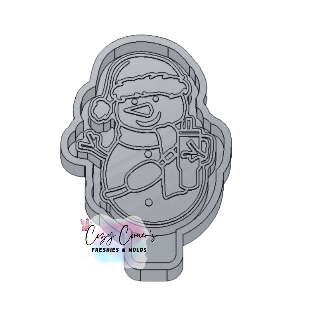 Bougie Snowman Christmas freshie mold