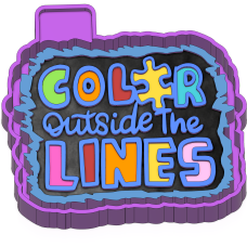 Cooler outside the lines (autism awareness) Freshie Mold