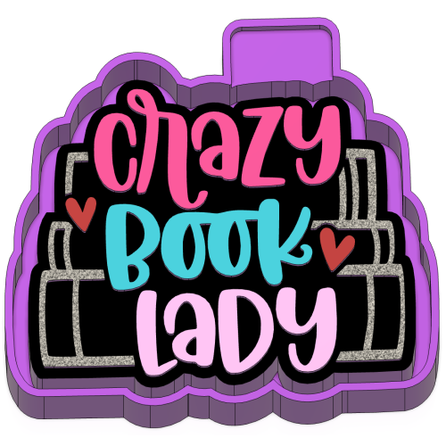 Crazy Book Lady Freshie Mold