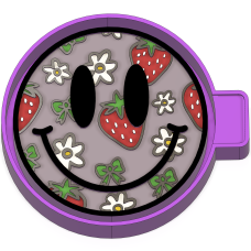 Flower/Strawberry smiley Freshie mold