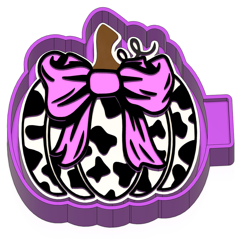 cow print pumpkin Freshie mold