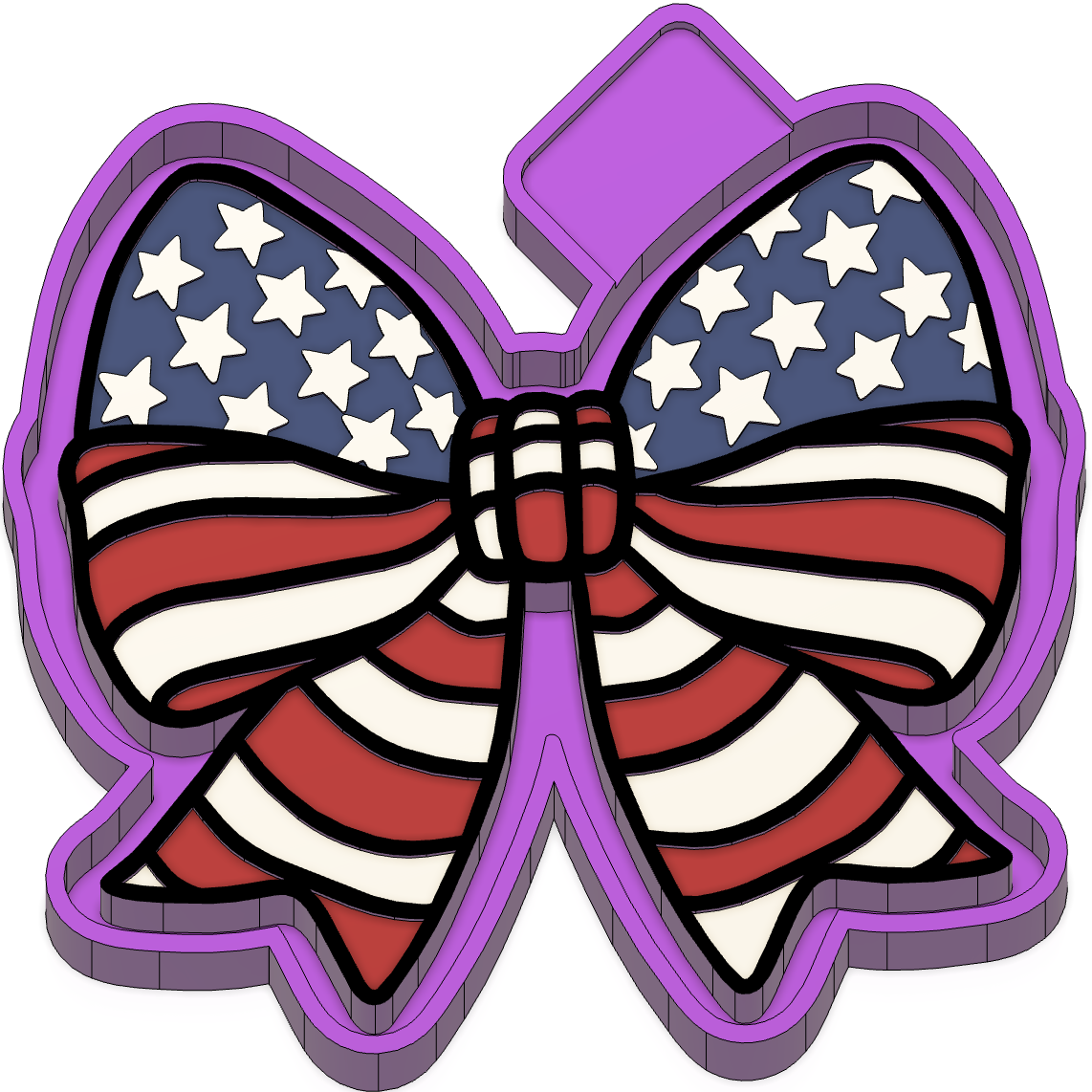 Flag bow Freshie mold