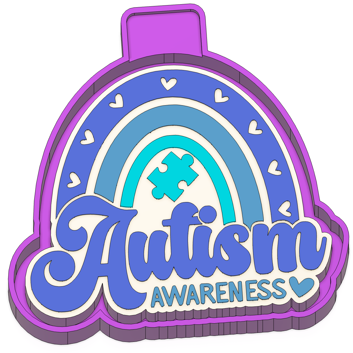 Autism awareness Freshie Mold