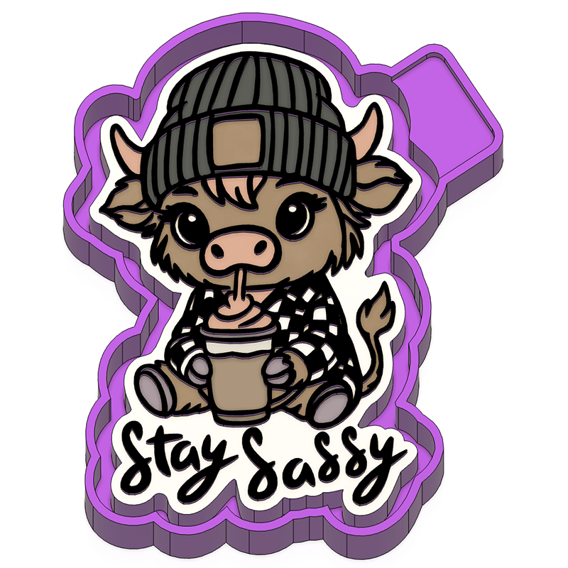 Stay sassy cow Freshie Mold