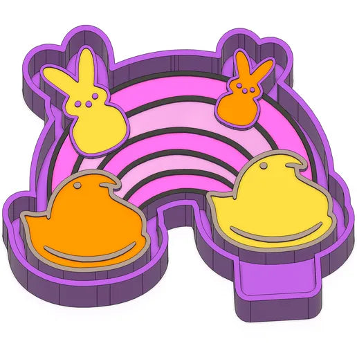 Easter rainbow freshie mold