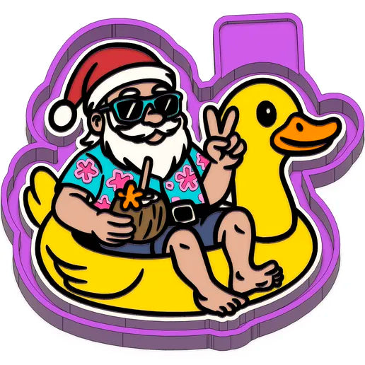 Summer Santa Floaty Freshie Mold