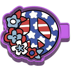 Peace Flag Freshie mold