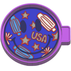 USA smiley Freshie mold