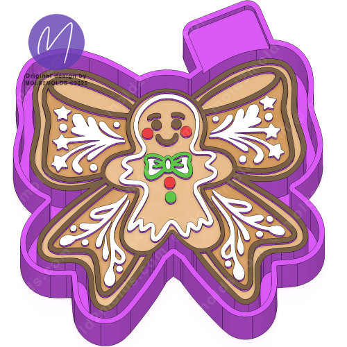 Gingerbread Bow freshie mold