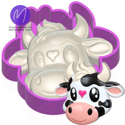 3D Cow Freshie Mold