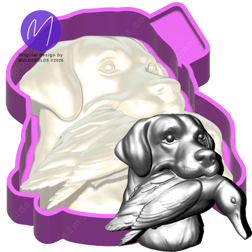 hunting dog 3D Freshie Mold
