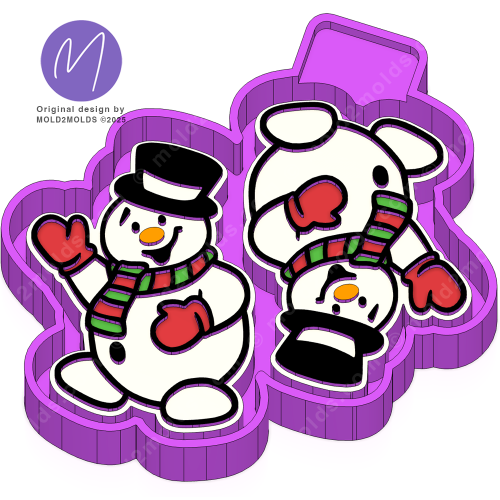 Snowman vent freshie mold