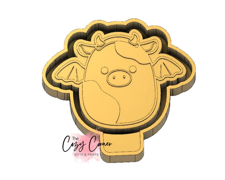 Squish Cow Bat Freshie mold