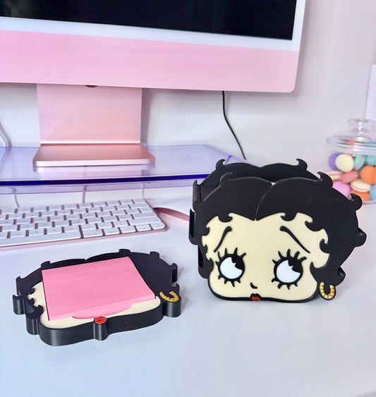 BB Pen Holder & Sticky Note Holder Set With Rhinestones (earring)