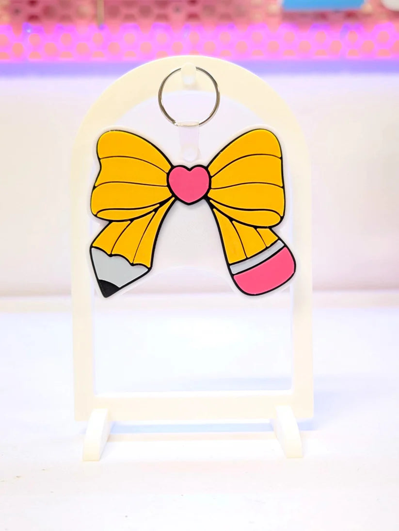 Bow Pencil NFC Keychain