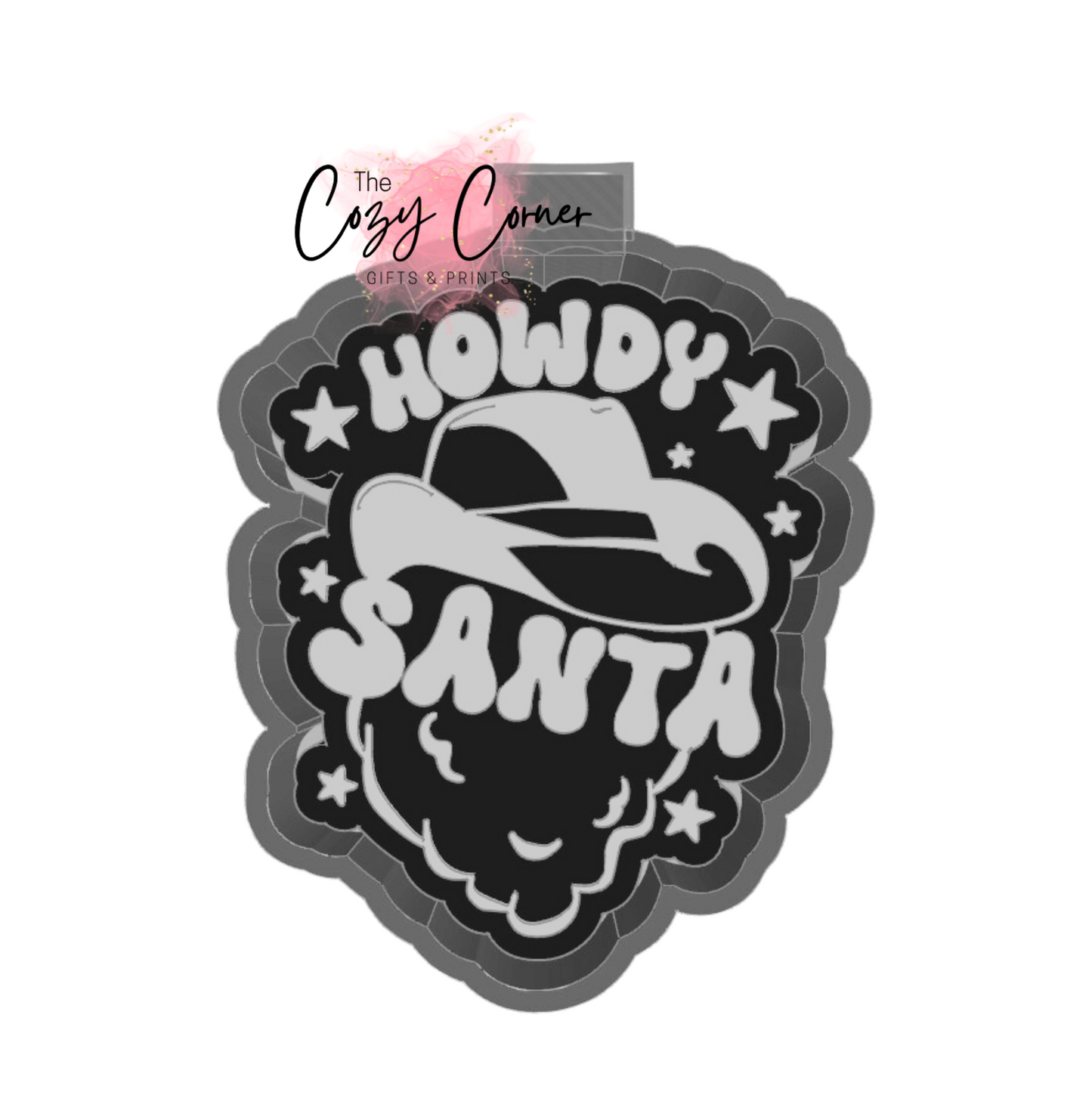 Howdy Santa Christmas freshie mold