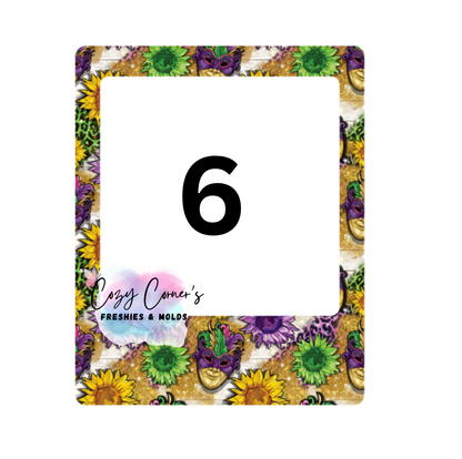 Mardi Gras Polaroid Cardstock
