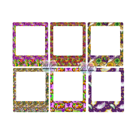 Mardi Gras Polaroid Cardstock