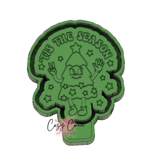 Retro Christmas Tree freshie mold
