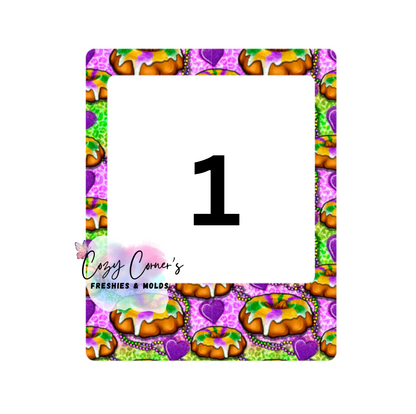 Mardi Gras Polaroid Cardstock
