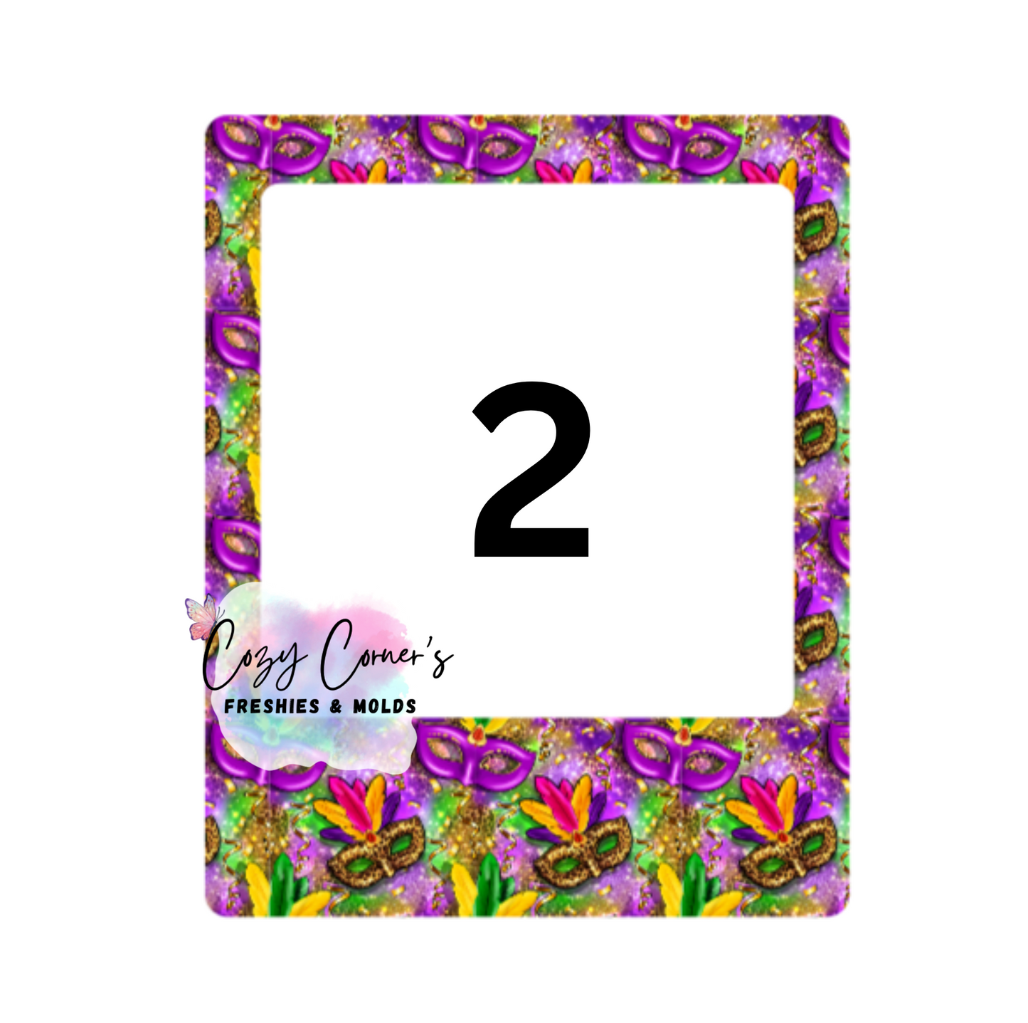 Mardi Gras Polaroid Cardstock