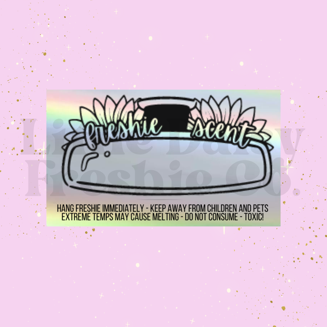 Sunflower Holographic Label sticker (3"X 2")