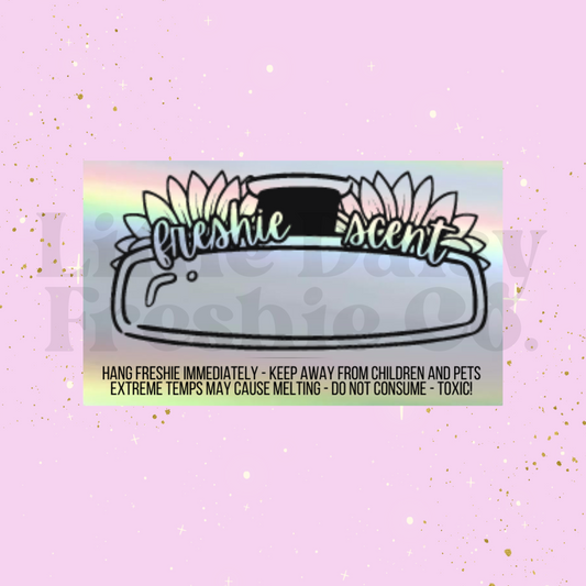 Sunflower Holographic Label sticker (3"X 2")